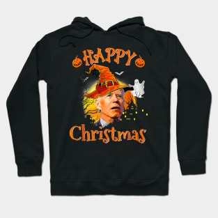 Happy Christmas Joe Biden Confused Pumpkin Halloween Spooky Hoodie